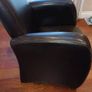 2 x leatherette tub armchairs Image 10
