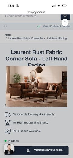 Murphy Home Corner Sofa - Laurent