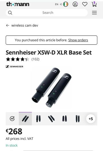 Sennheiser Xsw Wireless Digital Kit