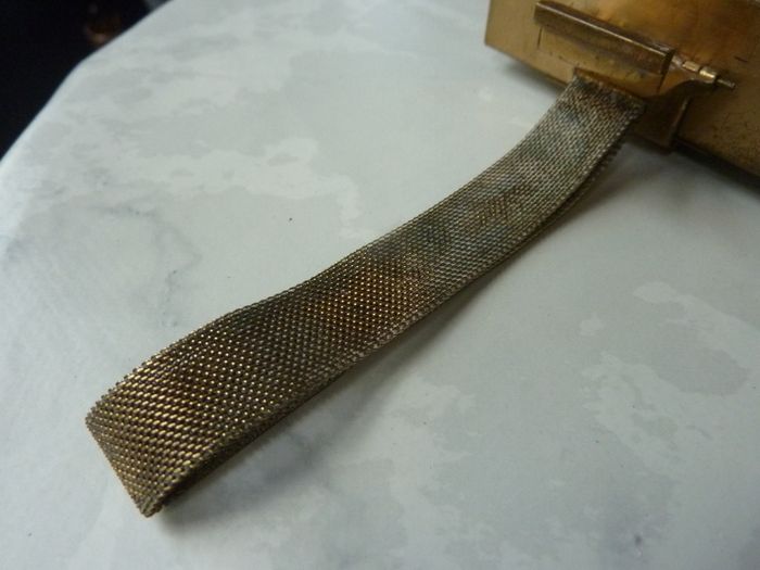 Vintage Art Deco Park Lane (L.S. Mayer) Gold-Tone Vanity Purse/Cigarette Case. Mesh Wristlet.
