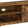 TV cabinet, TV table, TV shelf, for TVs up to 43 inches, rustic country house style, 2 open compartments, vintage brown Image 5