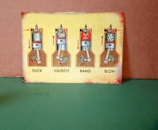 Petrol head classic car tin sign
