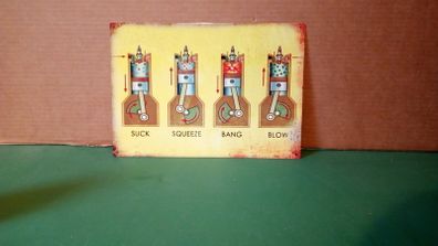 Petrol head classic car tin sign