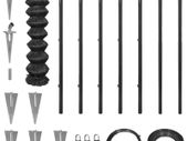 Chain Link Fence with Spike Anchors 1x15 m Grey