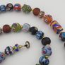 Vintage Venetian Style Mix Glass Beads & Old Face Pendant Necklace Image 9