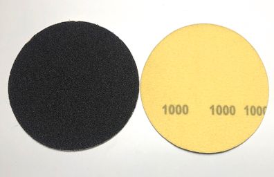100PC 115mm Velcro Silicone Carbide Disc Pads 1000 GRIT FREE BACKER