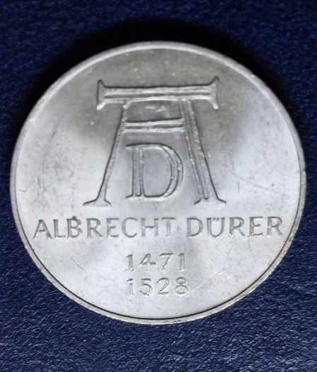 1971 Germany 5  Mark Albrecht Durer silver coin