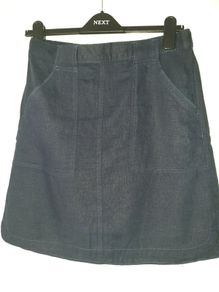Next navy linen skirt uk10