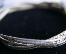 Vintage Bracelet Sterling Silver 925- stamped, clasp with safety catch, probably from the 70s, length 7,5" - 14,42g