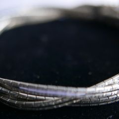 Vintage Bracelet Sterling Silver 925- stamped, clasp with safety catch, probably from the 70s, length 7,5" - 14,42g