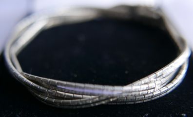 Vintage Bracelet Sterling Silver 925- stamped, clasp with safety catch, probably from the 70s, length 7,5" - 14,42g