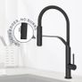 Kitchen Tap, Kitchen Taps Mixer with Pull Out Spray, Sink Mixer Tap Single Handle with High Arc 360 Swivel 2 Modes Spray Head for 1 Hole Mount, Matte Black Image 5