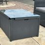 4-piece dark grey/black polyrattan-effect garden / patio furniture Image 5