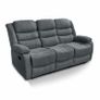 3 Seater Fabric Recliner Sofa  Grey Image 2
