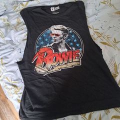 Bundle of David Bowie muscle tee snd stranger things Eddie Munson tshirts