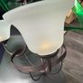 Elegant Oil-Rubbed Bronze 3-Light Chandelier | Frosted Glass Shades Image 5