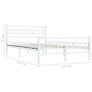 Bed Frame White Metal 120x200 cm Image 7