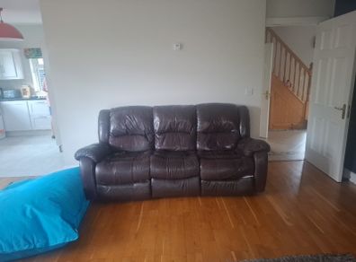 3 seater Leather Reclinet