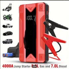 3000A Car Battery Jump Starter USB LED Light