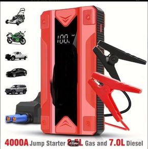 3000A Car Battery Jump Starter USB LED Light