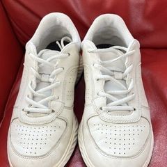 Ecco Leather St1 Ladies Walking Running Shoe. Winter White / Cream. Size 6 / 39.