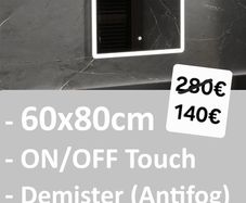 LED Bathroom Mirror Defogger Antifog Touch Switch