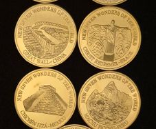 New seven wonders of the world, full set. Commerative coins.