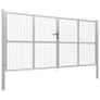 Garden Gate Galvanised Steel 415x200 cm Silver Image 2