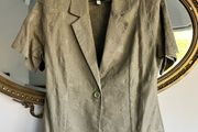 Saloos Collection Olive Green Linen Blouse Size UK 12