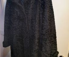Luxury black Swakara long coat