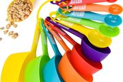 Measuring Spoons and Cups Measuring Spoons Sets Plastic Durable Stackable Measuring Spoon Set Measuring Cup Set for Measuring Dry,Liquids(12 Pack, Brights)