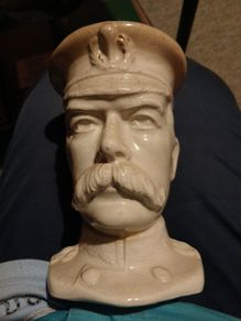 Antique WW1 era Kitchener Ceramic Character jug