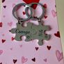 Personalised engraved keyring for couples Image 2