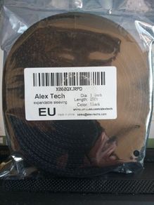 Alex Tech  25ft - 1 inch PET Expandable Braided Sleeving Black
