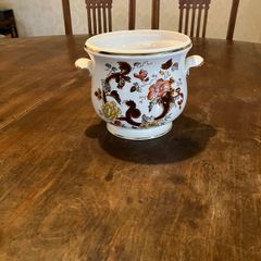 Vintage Masons Ironstone Brown Velvet Planter Cachepot