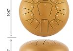 10 Inch Steel Tongue Drum In C Minor 11 Notes 25cm Hand Pan Drum Tank With Travel Bag Percussion Instruments Hand pan Drum