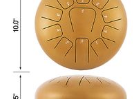 main image for ad 10 Inch Steel Tongue Drum In C Minor 11 Notes 25cm Hand Pan Drum Tank With Travel Bag Percussion Instruments Hand pan Drum