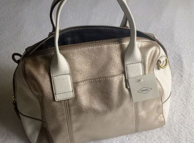 Vintage Fossil Leather Satchel Bag.