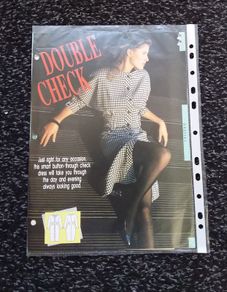 Vintage Clothes Patterns : " Double Check "  and  " Bow Belle " : 1980s