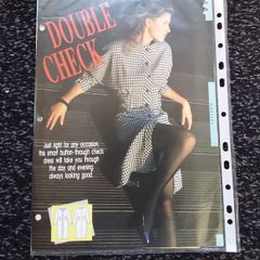 Vintage Clothes Patterns : " Double Check "  and  " Bow Belle " : 1980s