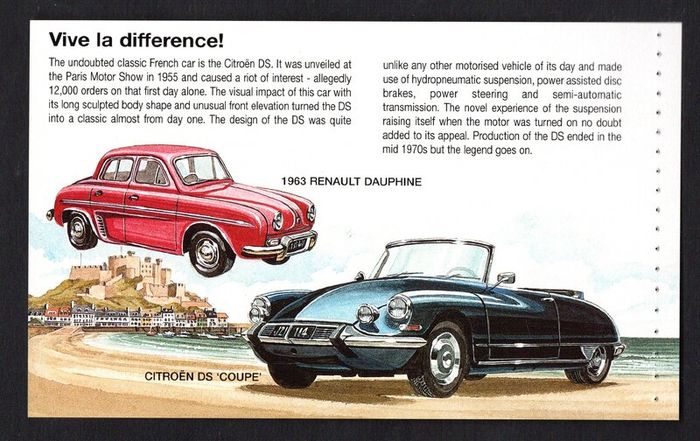 2005 Jersey Motor Festival Classic Cars Commemorative Stamps Booklet Mint Never Hinged (MNH) Photos of panes including