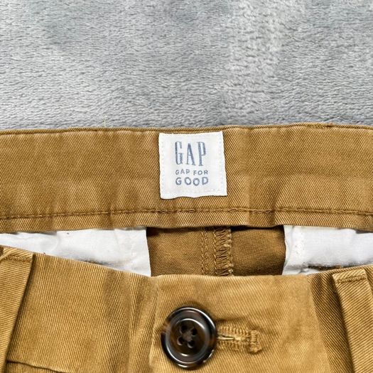 Gap Men's Essential Khaki Straight Fit Chinos - Brown - W32 L29 - Stretch