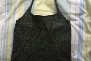 Karen Millen black and silver sparkley halter neck top - size 3
