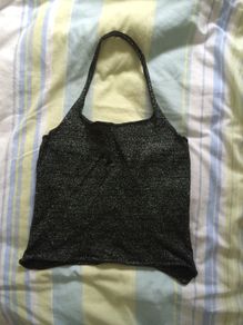 Karen Millen black and silver sparkley halter neck top - size 3