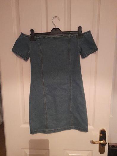 New Look off the shoulder Denim dress