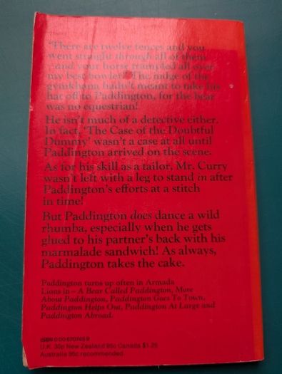 Vintage Paddington Bear Paperback Lot: 2-Book Armada Lions Set (Paddington Abroad & Paddington Takes the Air)