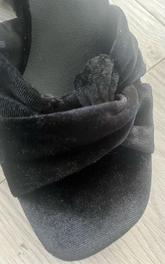 M&S Black suede platform sandals