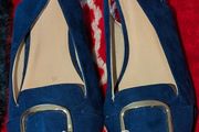Brand new Navy sling back shoe small Heels UK 8 wide fit