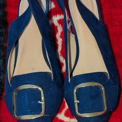 Brand new Navy sling back shoe small Heels UK 8 wide fit