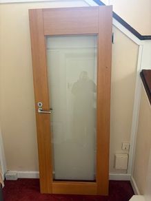 Oak glazed internal double doors